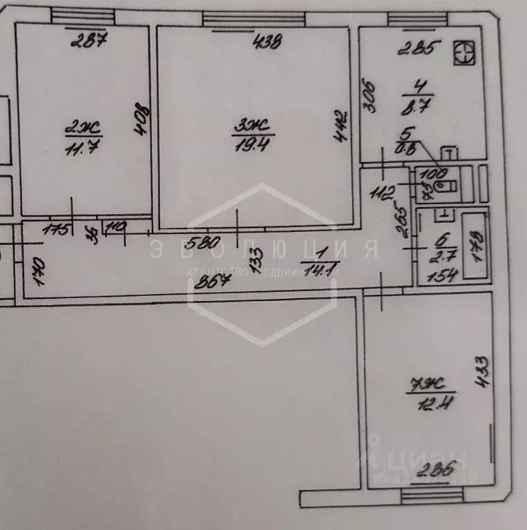 3-к кв. Калининградская область, Калининград Чкаловск мкр, ул. ... - Фото 1