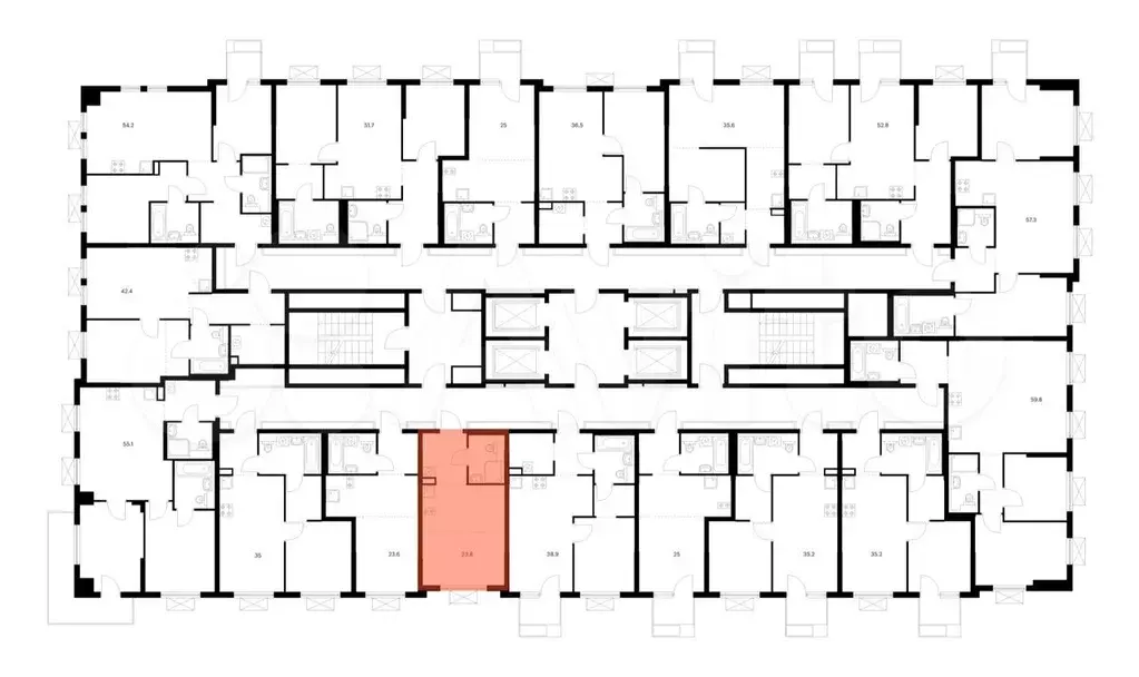 Квартира-студия, 23,8 м, 3/25 эт. - Фото 1