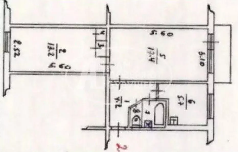 2-к кв. Пермский край, Чусовой ул. 50 лет ВЛКСМ, 24 (42.9 м) - Фото 2