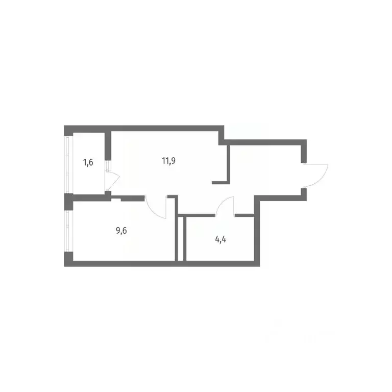 1-к кв. Калининградская область, Калининград пос. Лермонтовский, ул. ... - Фото 1