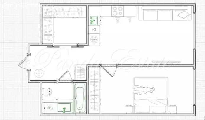 2-комнатная квартира: Москва, 1-я Магистральная улица, 25 (46 м) - Фото 1
