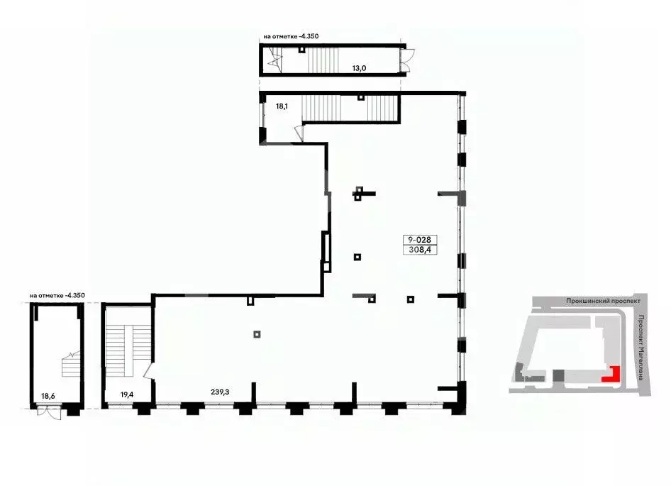 Торговая площадь в Москва Прокшино жилой комплекс (308 м) - Фото 2