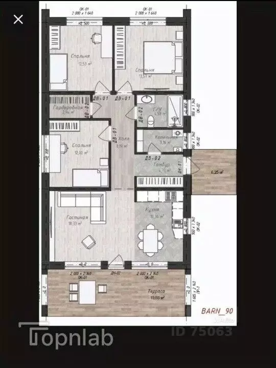 Коттедж в Алтайский край, Первомайский район, с. Фирсово Палитра жилой ... - Фото 2