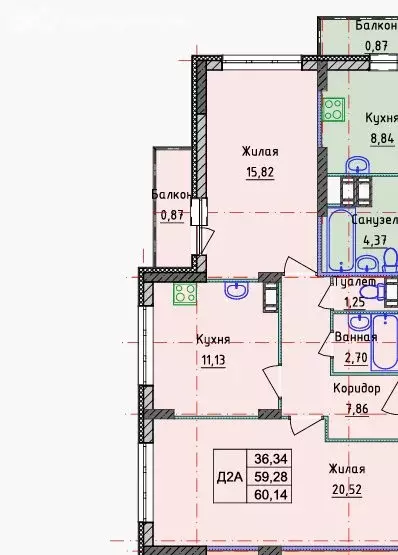 2-комнатная квартира: Ярославль, Брагинская улица, 18к3 (60 м) - Фото 1