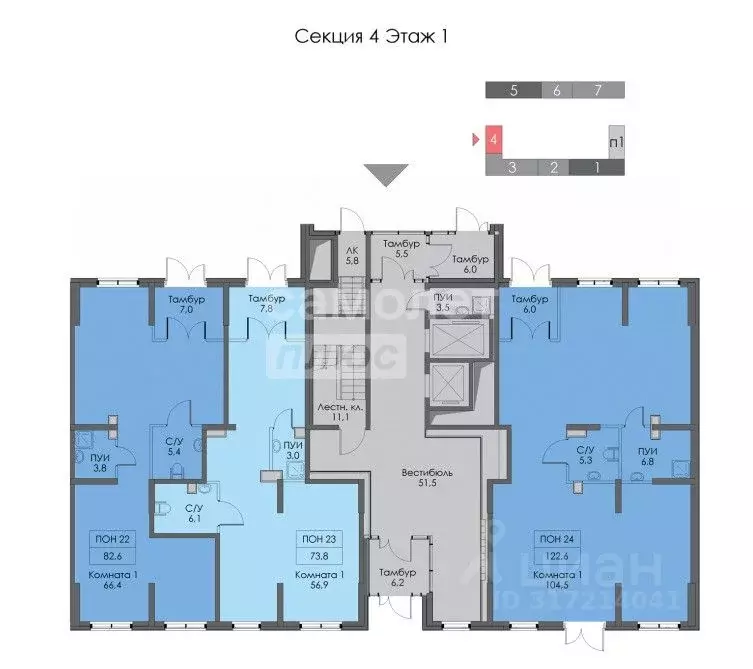 Торговая площадь в Москва Люблинская ул., 72к3 (123 м) - Фото 1