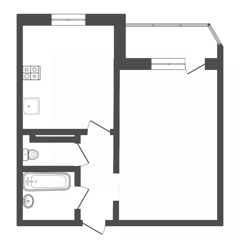 1-к кв. Тюменская область, Тюмень Кремлевская ул., 112к3 (42.1 м) - Фото 2