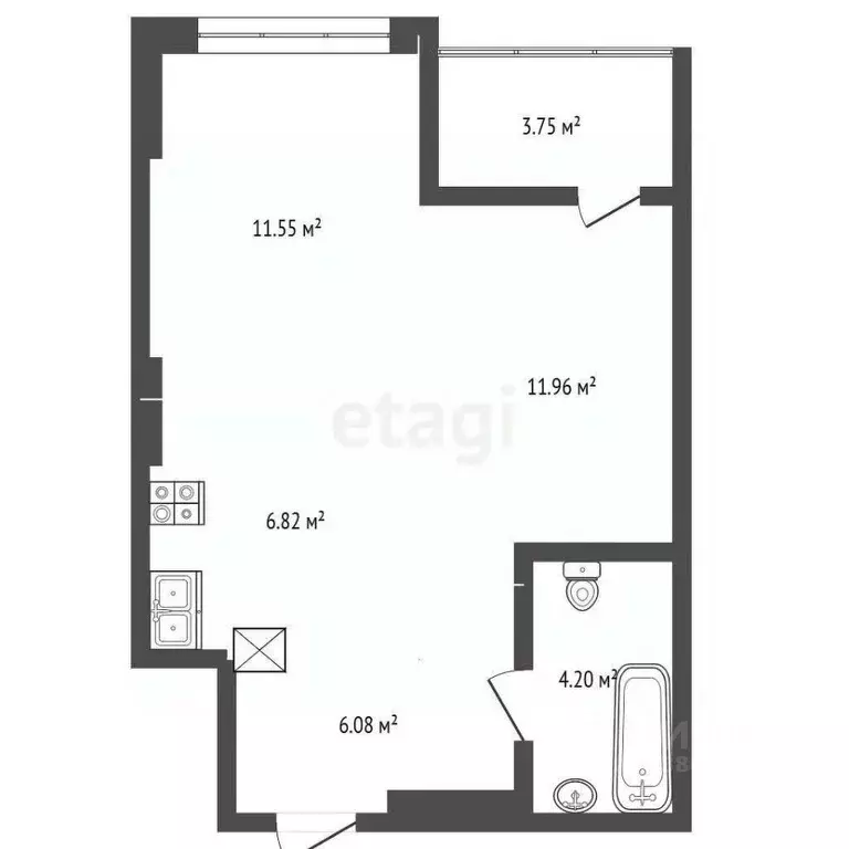 1-к кв. Ростовская область, Ростов-на-Дону Привокзальная ул., 3/1 ... - Фото 1