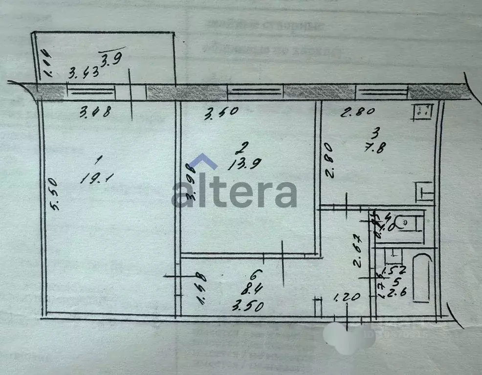 2-к кв. Татарстан, Казань 33-й Военный городок, 4 (52.8 м) - Фото 1