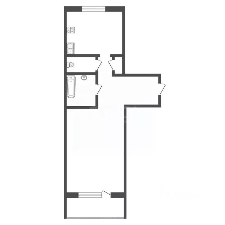 1-к кв. Кемеровская область, Юрга просп. Победы, 32Б (32.4 м) - Фото 1