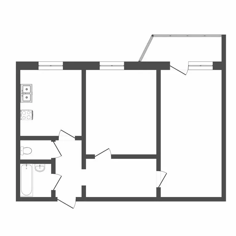 2-комнатная квартира: Тюмень, улица 30 лет Победы, 86 (69 м) - Фото 1