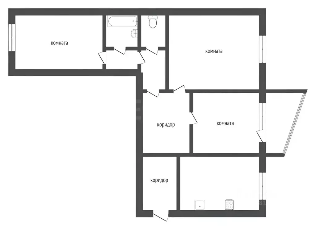 3-к кв. Ханты-Мансийский АО, Сургут ул. Губкина, 23 (74.0 м) - Фото 1