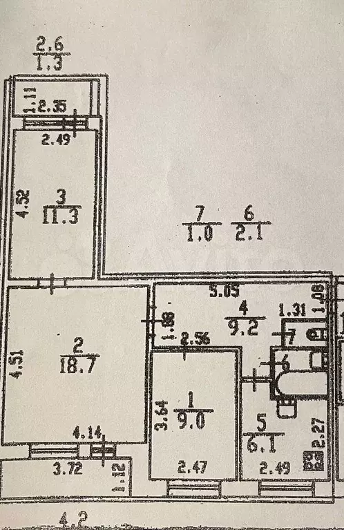 3-к. квартира, 58 м, 5/9 эт. - Фото 0