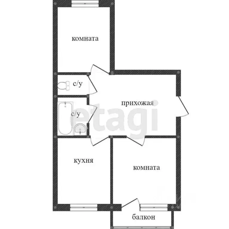 2-к кв. Костромская область, Кострома Индустриальная ул., 59 (42.0 м) - Фото 1