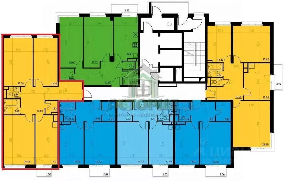 3-к кв. Красноярский край, Красноярск ул. Петра Подзолкова, 26 (88.0 ... - Фото 1