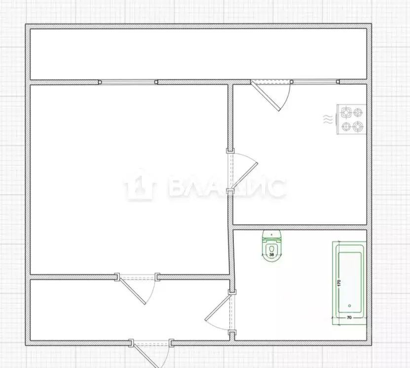 1-к кв. Пензенская область, Пенза ул. Ревунова, 4 (28.0 м) - Фото 1