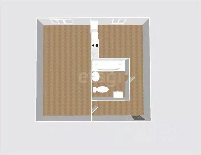 1-к кв. Сахалинская область, Южно-Сахалинск Большая Елань п/р, пер. ... - Фото 2