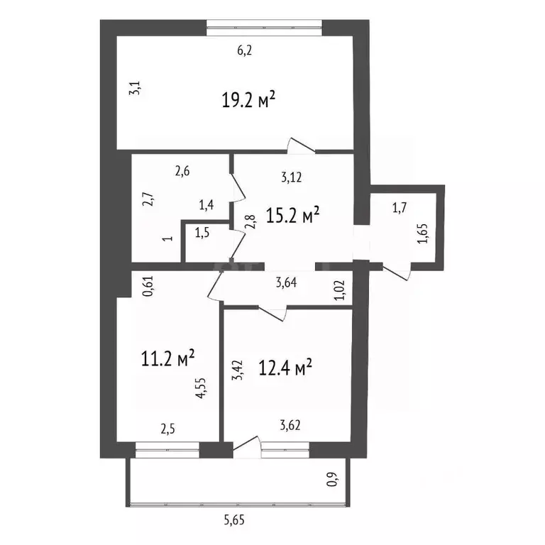 2-к кв. Иркутская область, Иркутск ул. Поленова, 37 (64.7 м) - Фото 2