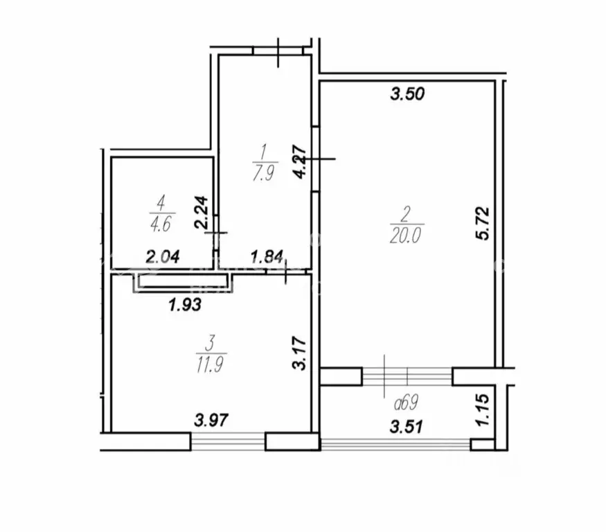 1-к кв. Рязанская область, Рязань ул. 2-я Линия, 9 (48.0 м) - Фото 1