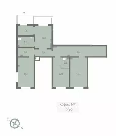 Офис (100.6 м) - Фото 1