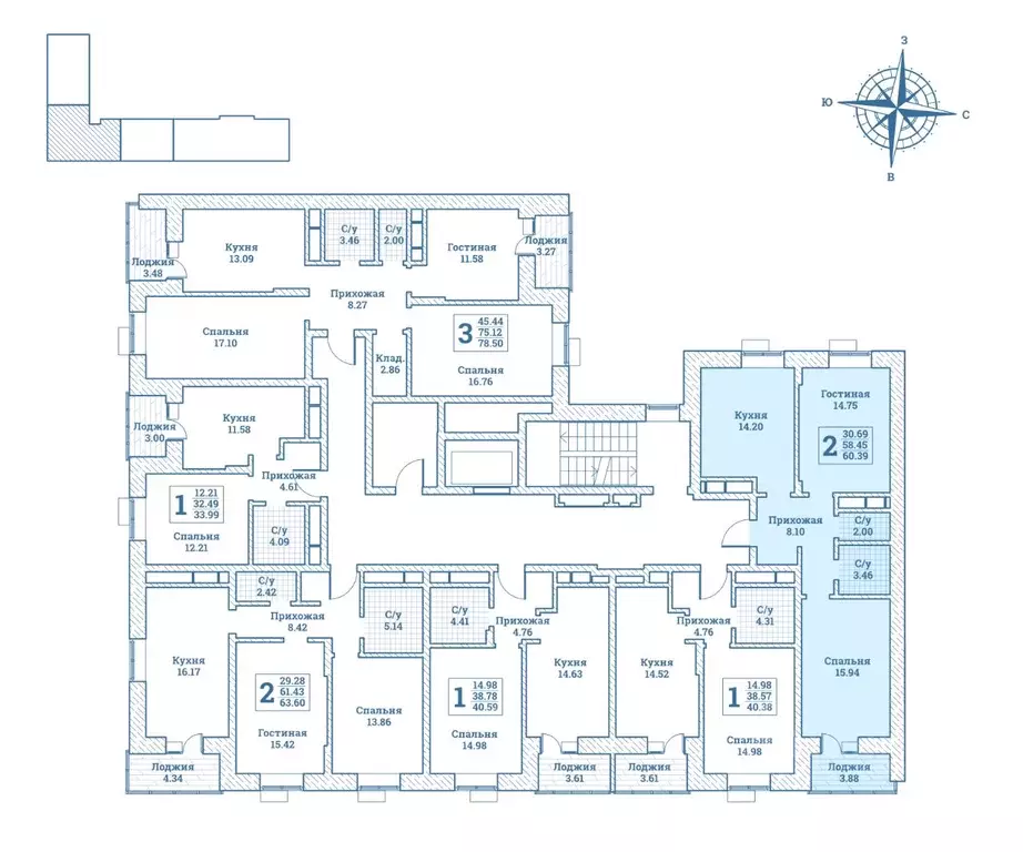2-к кв. Московская область, Щелково городской округ, Монино пгт ... - Фото 2