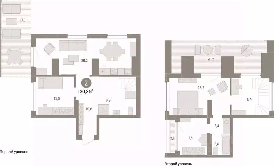 2-к кв. Тюменская область, Тюмень ул. Муравленко, 9к3 (130.25 м) - Фото 1