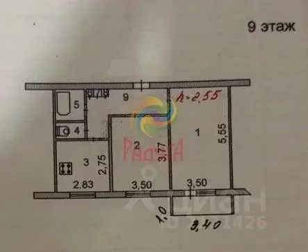 2-к кв. Ивановская область, Иваново Кохомское ш., 17А (53.7 м) - Фото 2