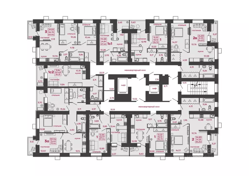 2-к кв. Пензенская область, Пенза ул. Леонова, 4 (54.6 м) - Фото 2
