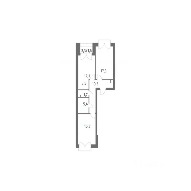 2-к кв. Санкт-Петербург ул. Академика Константинова, 1к1 (68.3 м) - Фото 0