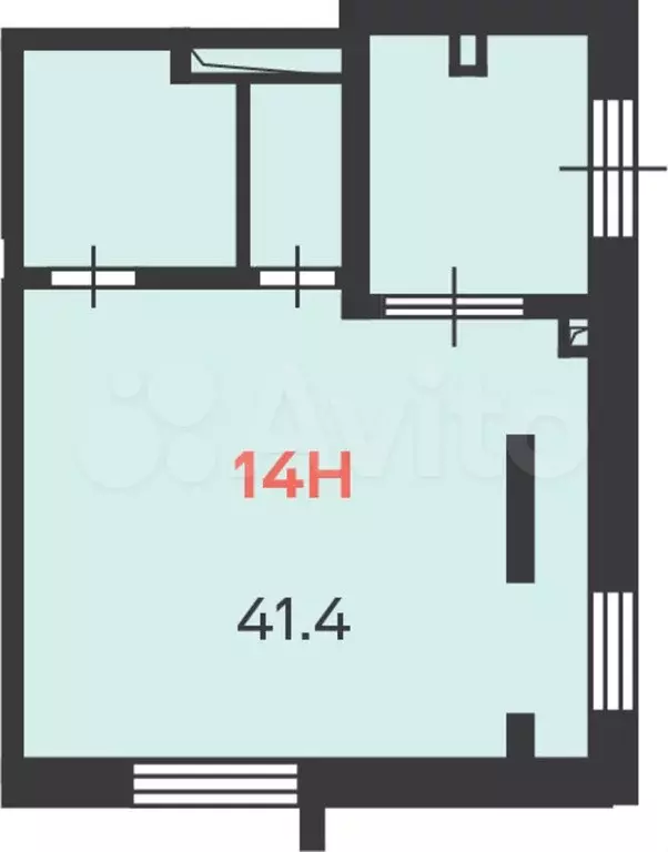 ПСН Аренда 41.4 м новый дом, 1й этаж, 1я линия, о - Фото 1