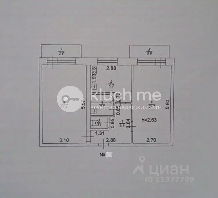 2-к кв. Татарстан, Казань Теплично-комбинатская ул., 8 (49.0 м) - Фото 2