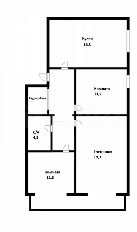 3-к. квартира, 85 м, 3/12 эт. - Фото 0