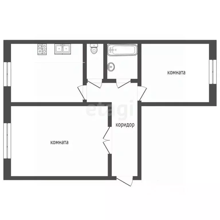 2-к кв. Ямало-Ненецкий АО, Муравленко ул. Губкина, 17 (50.9 м) - Фото 2