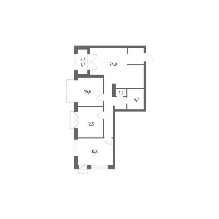 3-к кв. Санкт-Петербург ул. Академика Константинова, 1к1 (89.49 м) - Фото 0