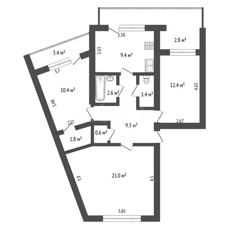 3-комнатная квартира: Севастополь, проспект Генерала Острякова, 159 ... - Фото 1