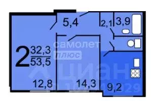 2-к кв. Москва Борисовский проезд, 38к1 (54.0 м) - Фото 1