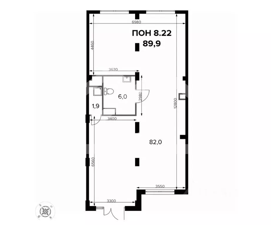 Помещение свободного назначения в Москва Ленинградское ш., 228к7 (90 ... - Фото 2