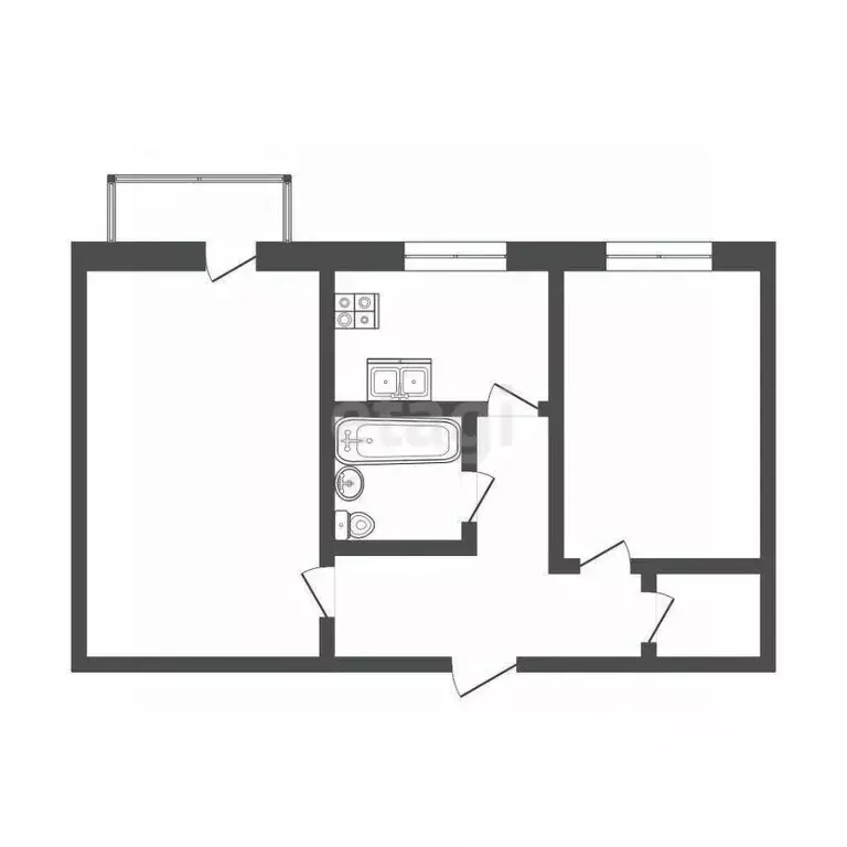 2-к кв. Камчатский край, Петропавловск-Камчатский ул. Пономарева, 27 ... - Фото 2