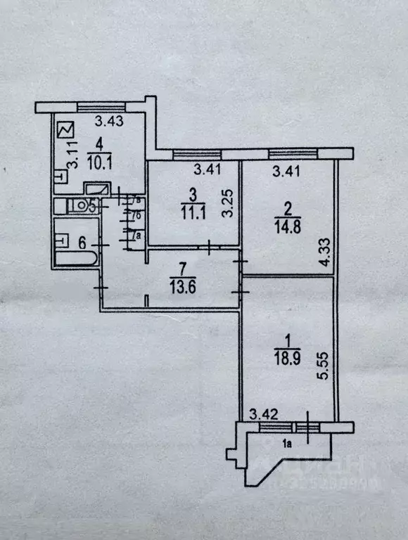 3-к кв. Москва ул. 800-летия Москвы, 32 (74.3 м) - Фото 2