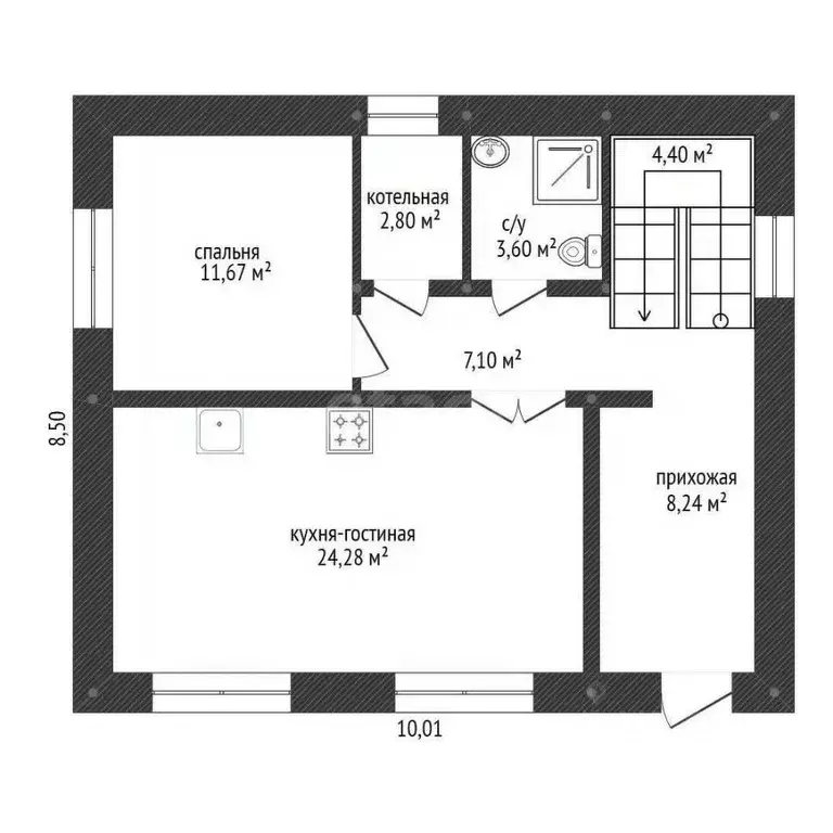 Дом в Башкортостан, Уфимский район, Русско-Юрмашский сельсовет, д. ... - Фото 2
