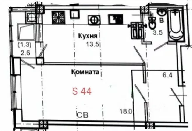 1-к кв. Ставропольский край, Пятигорск ул. Пестова (44.0 м) - Фото 0