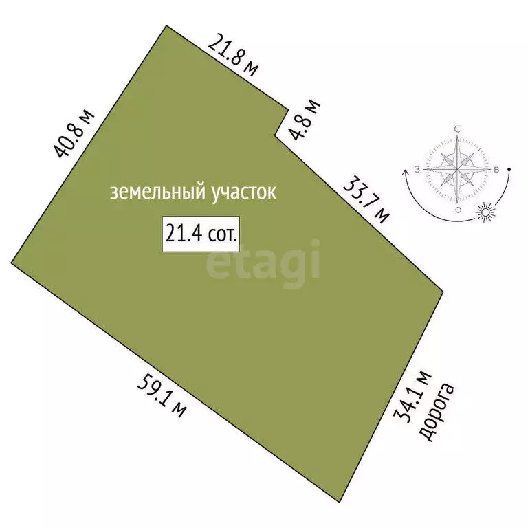 Участок в село Карачино, Северная улица (21.4 м) - Фото 1