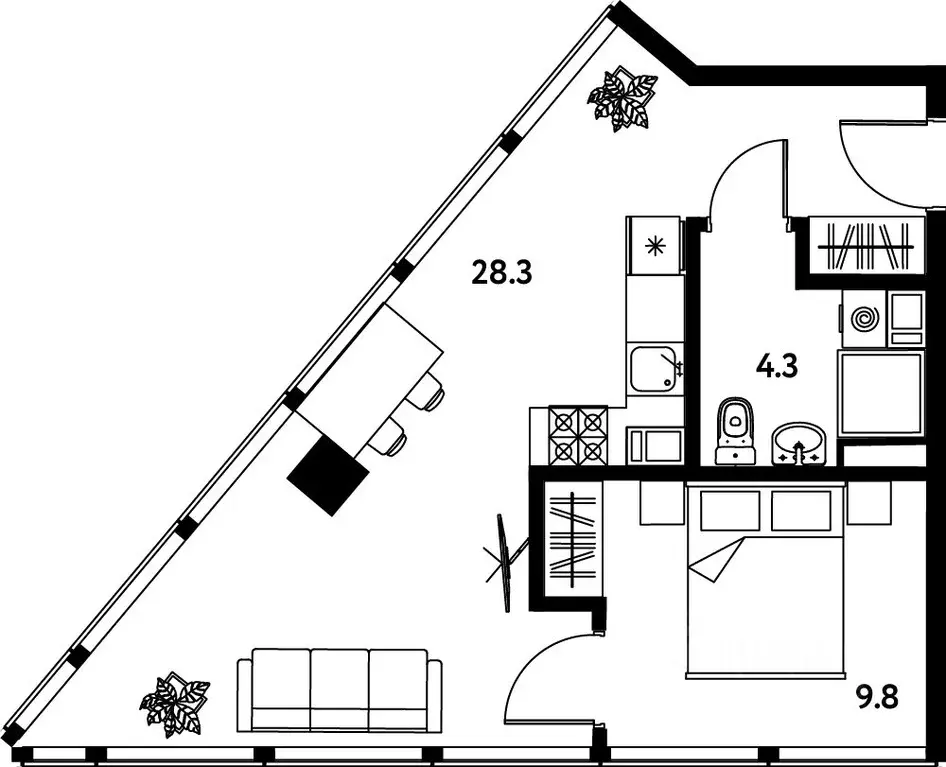 2-к кв. Санкт-Петербург Московский просп., 115В (42.4 м) - Фото 0