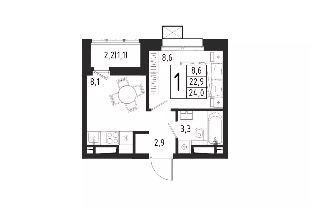 1-к кв. Московская область, Химки Клязьма-Старбеево мкр, Международный ... - Фото 1