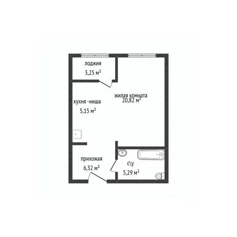 1-к кв. Новосибирская область, Новосибирск Военная ул., 51 (37.2 м) - Фото 1
