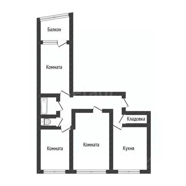 3-к кв. Алтайский край, Бийск Ударная ул., 25 (66.6 м) - Фото 2