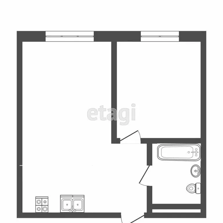 1-комнатная квартира: Тюмень, улица Газовиков, 73 (40.5 м) - Фото 1