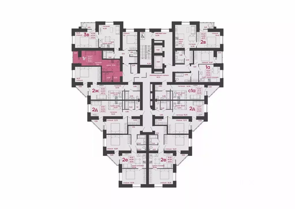 1-к кв. Пензенская область, Пенза ул. Измайлова, 41В (31.52 м) - Фото 2