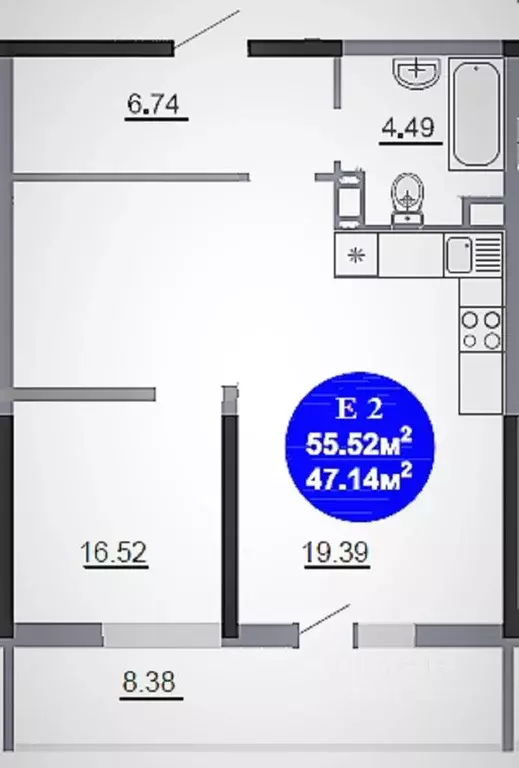 2-к кв. Краснодарский край, Крымск ул. Свердлова, 125А (55.5 м) - Фото 1