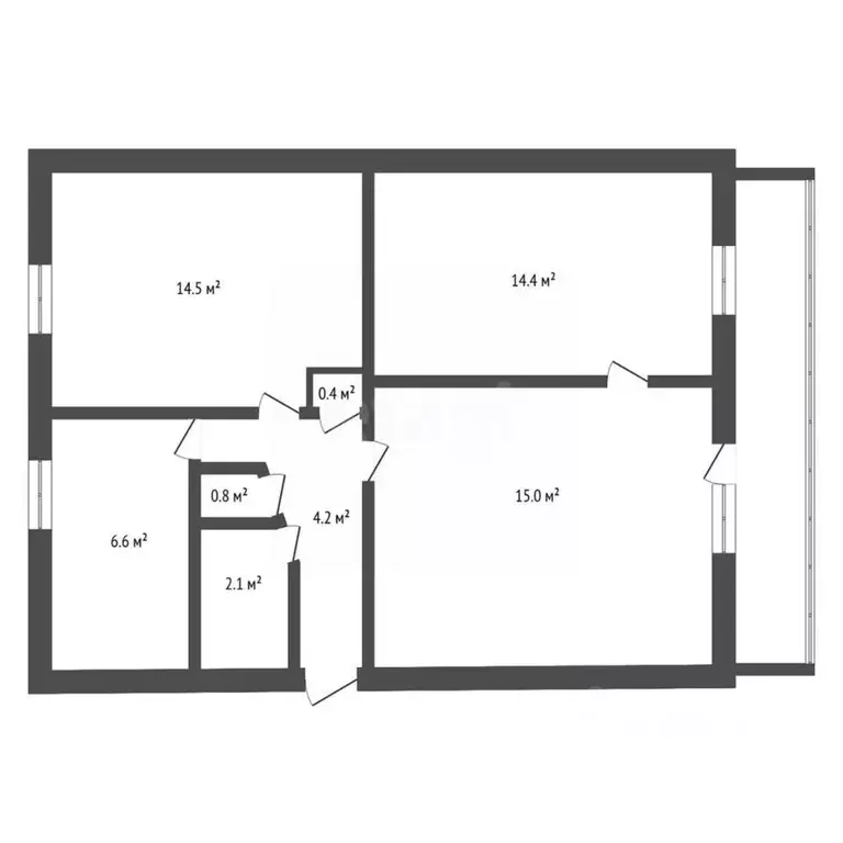 3-к кв. Амурская область, Зея Светлый мкр, 15 (59.0 м) - Фото 1
