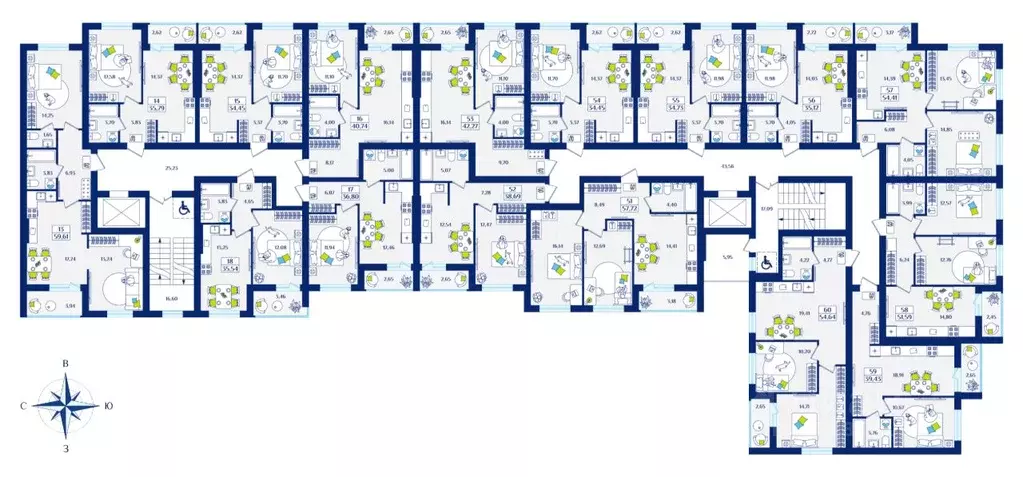 2-к кв. Калининградская область, Зеленоградск  (51.59 м) - Фото 2
